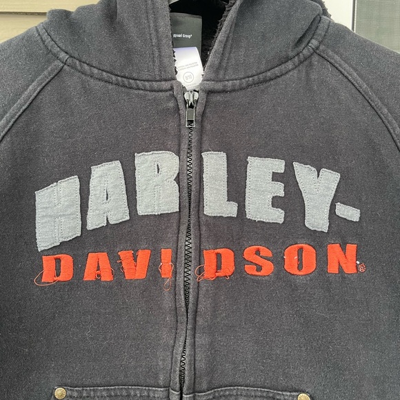 Harley Davidson black and orange jacket for kids #kidswear - Picture 2 of 5
